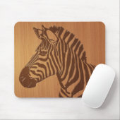 Inlay wood Zebra Mousepad (Mit Mouse)