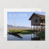 Inle Lake, Myanmar, Philippinen Postkarte (Vorne/Hinten)