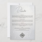 Inline Foto Moderne Elegante QR Code Budget Hochze Einladung (Rückseite)