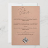 Inline Foto Terracotta QR Code Hochzeit Einladung (Rückseite)