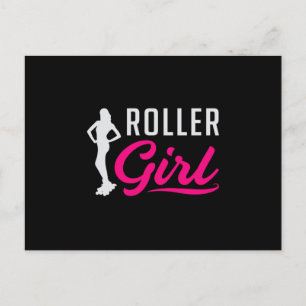 Inline Girl Queen Skaten Skater Skate Funny Gift Postkarte