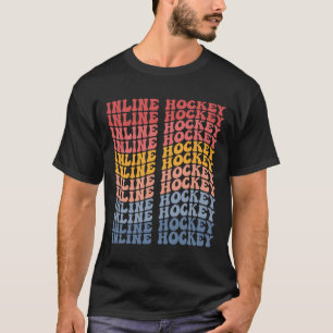 Inline Hockey Groovy Retro Sportartikel  T-Shirt