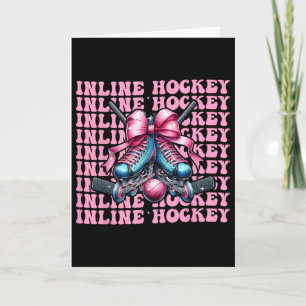 Inline-Hockeyspielerin Mädchen Coquette Schleife R Karte