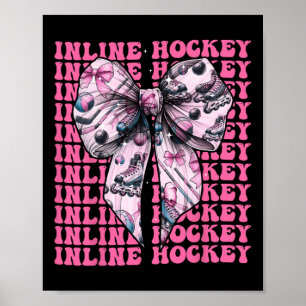 Inline-Hockeyspielerin Mädchen Coquette Schleife R Poster