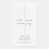 Inline | Moderne Minimale Hochzeit "Du siehst Phan Serviette (Vorderseite)