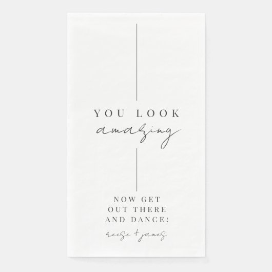 Inline | Moderne Minimale Hochzeit "Du siehst Phan Serviette (Vorderseite)