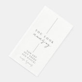 Inline | Moderne Minimale Hochzeit "Du siehst Phan Serviette (Ecke)