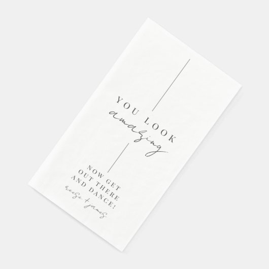 Inline | Moderne Minimale Hochzeit "Du siehst Phan Serviette (Ecke)