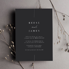 Inline | Moderne Minimale Hochzeit Einladung