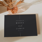 Inline | Moderne Minimale Hochzeit Gästebuch