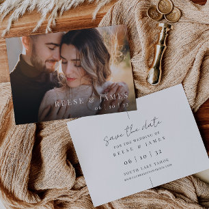 Inline   Moderne Minimalistische Hochzeit des Foto Save The Date