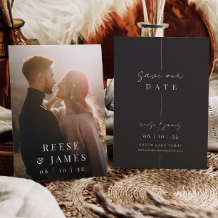 Inline Moderne Minimalistische Hochzeit des Foto Save The Date