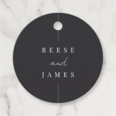 Inline | Moderne Personalisierte Hochzeit Geschenkanhänger (Vorderseite)
