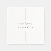 Inline | Moderne Personalisierte Hochzeit Serviette (Vorderseite)