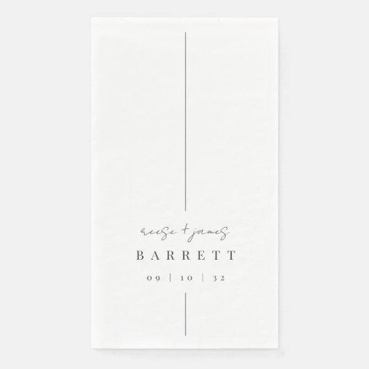 Inline | Moderne Personalisierte Hochzeit Serviette (Vorderseite)