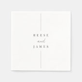 Inline | Moderne Personalisierte Hochzeit Serviette (Vorderseite)