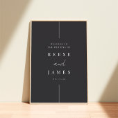 Inline | Modernes Minimal-Begrüßungszeichen Poster