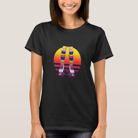 Inline Skate Rollerskating Roller Eighties Outfit T-Shirt (Vorderseite)