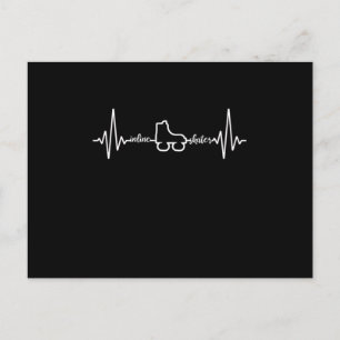 Inline Skateing Heartbeat Rollerblading Roller Ska Postkarte