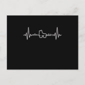 Inline Skateing Heartbeat Rollerblading Roller Ska Postkarte (Vorderseite)