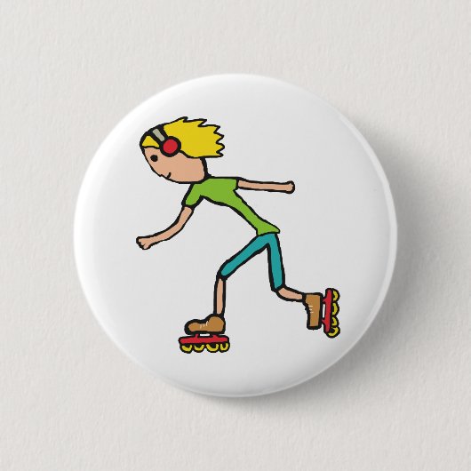Inline-Skaten Button (Vorderseite)