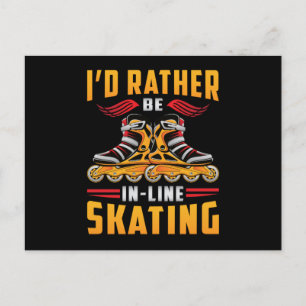 Inline Skaten Skate Inliner Skaten Funny Geschenk Postkarte