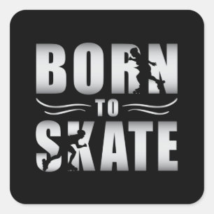Inline Skaten Skaten Skate Inliner Funny Geschenk Quadratischer Aufkleber