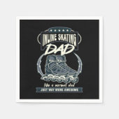 Inline-Skaten-Vater-Vater Rollerblading Roller Ska Serviette (Vorderseite)