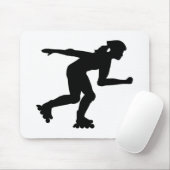 Inline-Skatenmädchen Mousepad (Mit Mouse)