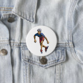Inline Skater Cool Retro Rollerblading Button (Beispiel)