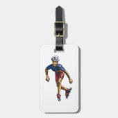 Inline Skater Cool Retro Rollerblading Gepäckanhänger (Vorderseite vertikal)