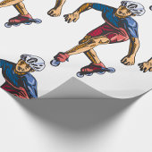 Inline Skater Cool Retro Rollerblading Geschenkpapier