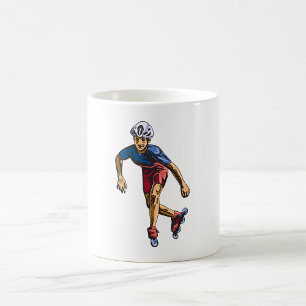 Inline Skater Cool Retro Rollerblading Kaffeetasse