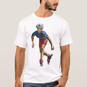 Inline Skater Cool Retro Rollerblading T-Shirt (Vorderseite)