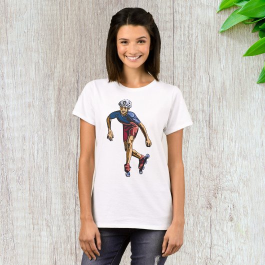 Inline Skater Cool Retro Rollerblading T-Shirt