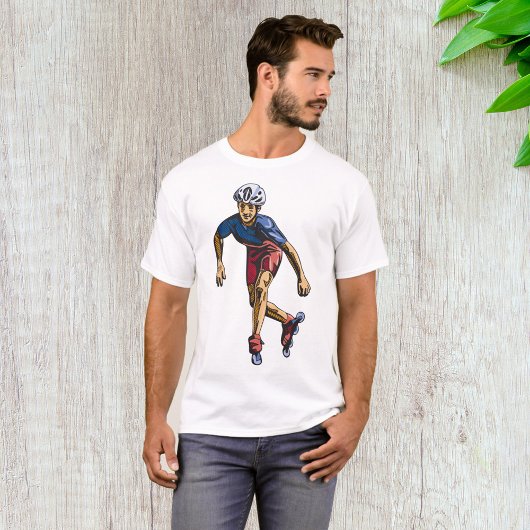 Inline Skater Cool Retro Rollerblading T-Shirt