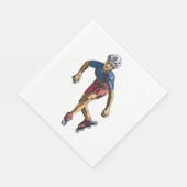 Inline Skater Coole Retro-Rollerblade Serviette (Ecke)