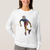 Inline Skater Cooles Retro-Rollerblading T-Shirt (Vorderseite)