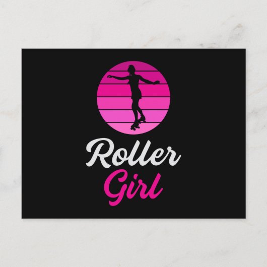 Inline Skater Girl Skaten Queen Skate Funny Gift Postkarte (Vorderseite)