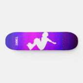 Inline Skater; Violet Blue und Magenta Skateboard (Horizontal)