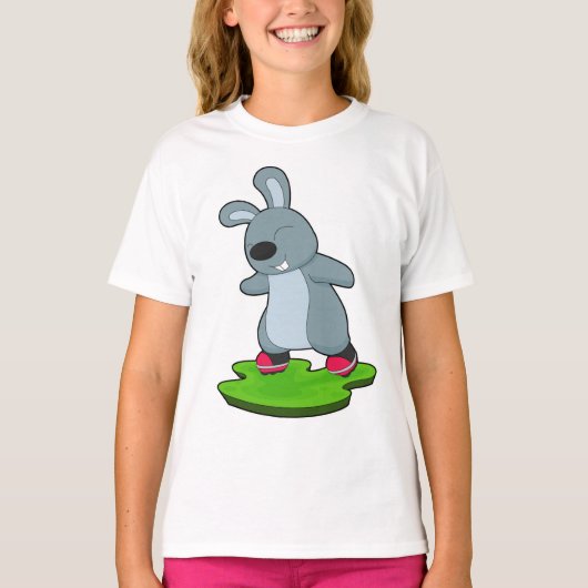 Inline Skating Inline Skates Kaninchen T-Shirt (Vorderseite)
