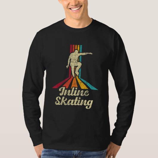 Inline Skating Retro Vintage Rollerblades Roller T-Shirt (Vorderseite)