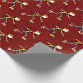Inline-Skating-Stickman Geschenkpapier (Ecke)