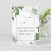 Inline-verblendetes Foto | Moderne Minimale Hochze Einladung (Stehend Vorderseite)