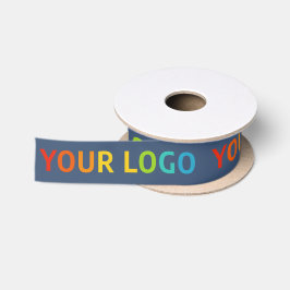 Inline-Vorlagelogo für Geschäftslogo in Navyblau Satinband