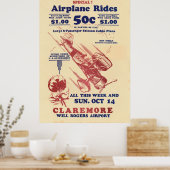 Inman Brothers Flying Circus Vintage Poster (Küche)