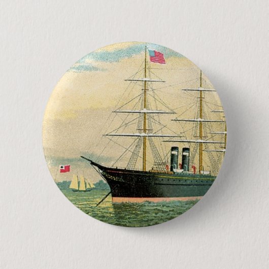 Inman-Dampfschifffahrtsgesellschaft Button (Vorderseite)