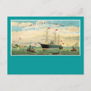 Inman-Dampfschifffahrtsgesellschaft Postkarte