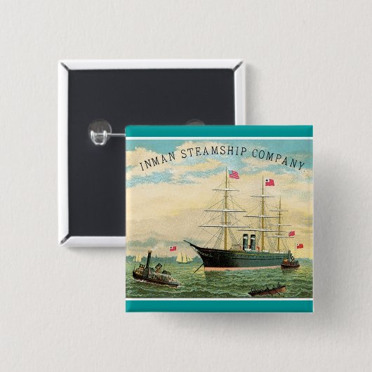 Inman Steamship Company Button (Vorne & Hinten)