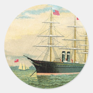 Inman Steamship Company Runder Aufkleber